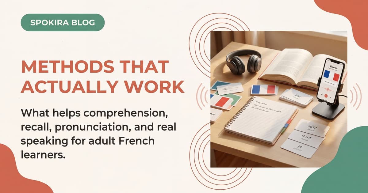 Best French Learning Methods for Adults: What Actually Helps You Speak