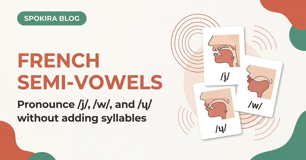 French Semi-Vowels: How to Pronounce /j/, /w/, and /ɥ/