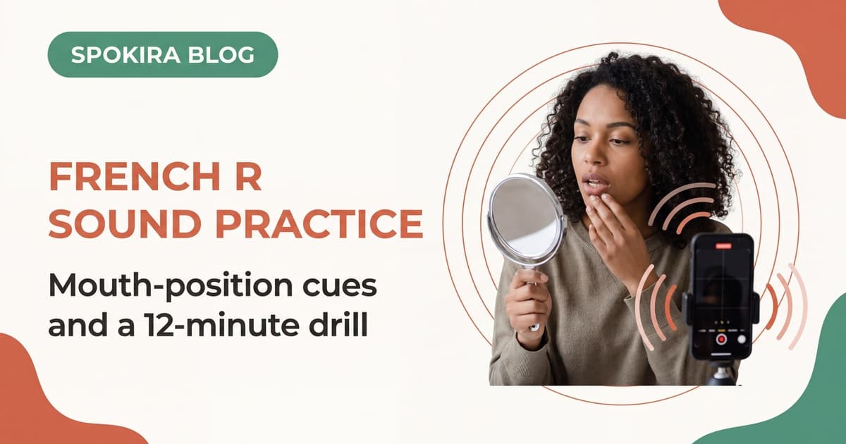 French R Pronunciation Drill: Uvular Placement Cues + 12-Minute Ladder