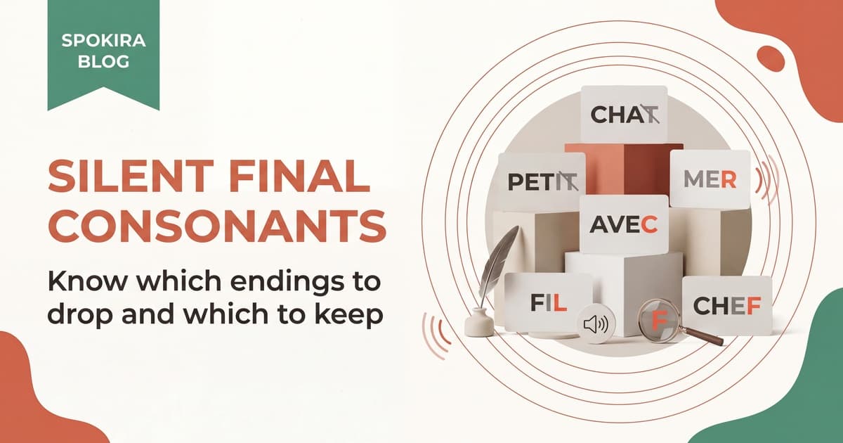 French Silent Final Consonants: Which Endings to Drop and Keep