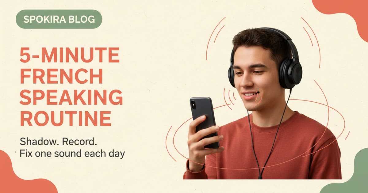 The 5-Minute French Speaking Routine (Shadow, Record, Fix)