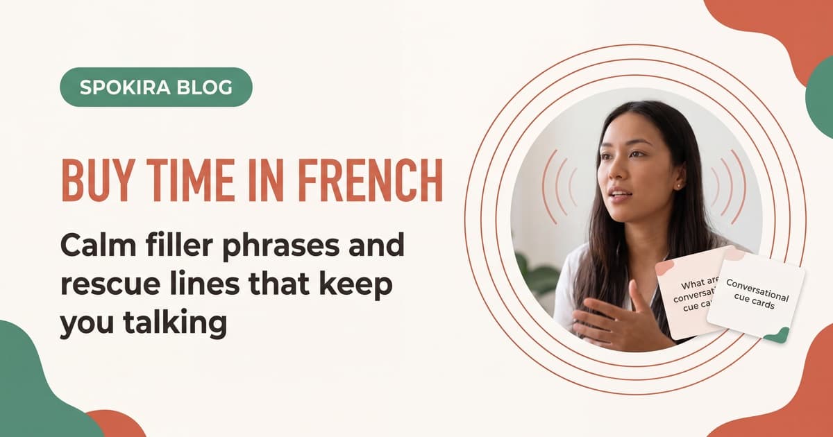 How to Buy Time in French Without Sounding Stuck