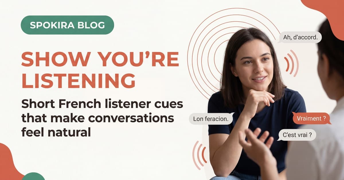 How to Show You're Listening in French
