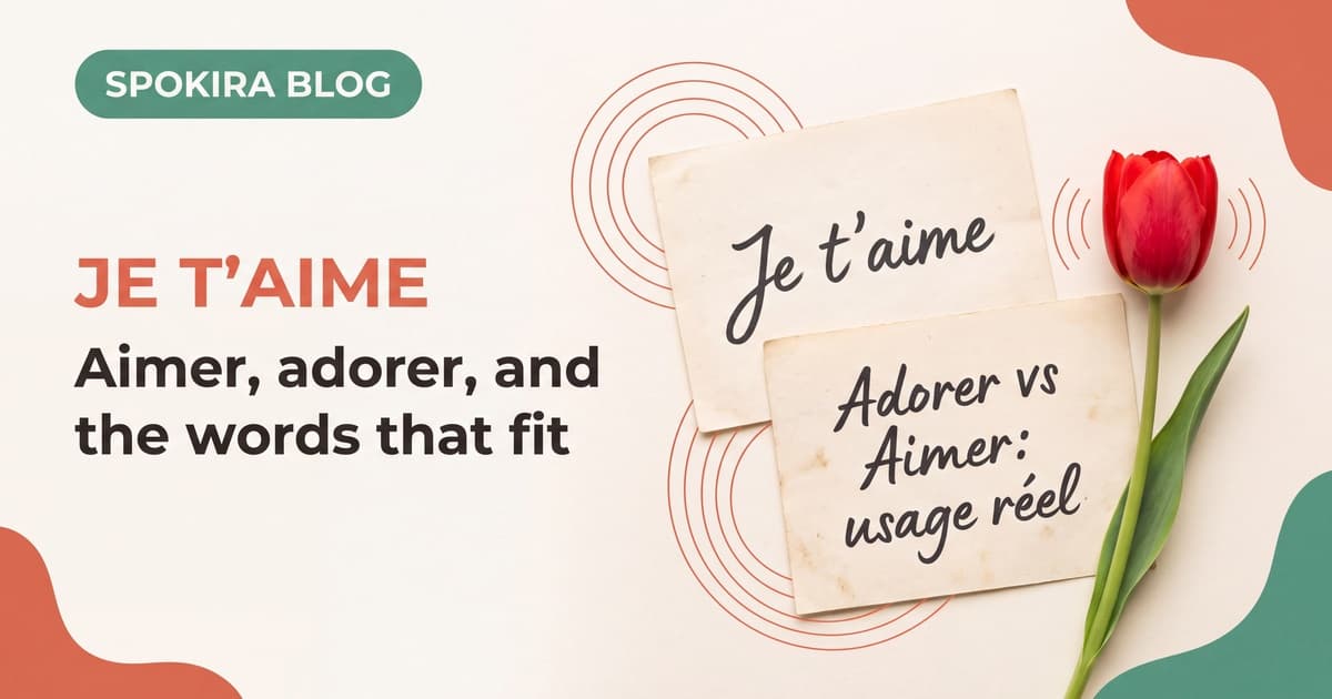 I Love You in French: Aimer, Adorer, and Real Usage