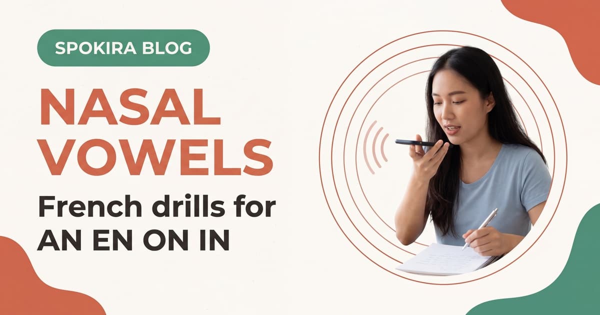 Nasal Vowels French Practice: Speaking Drills for AN/EN/ON/IN