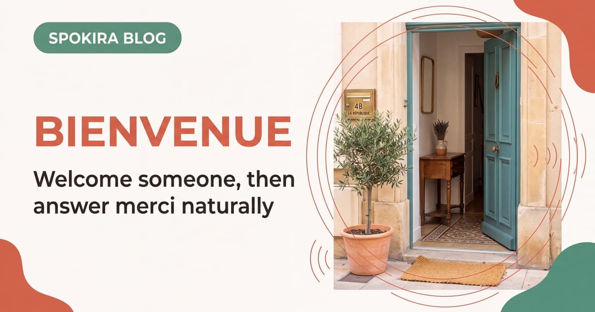 Welcome in French: Bienvenue and You're Welcome